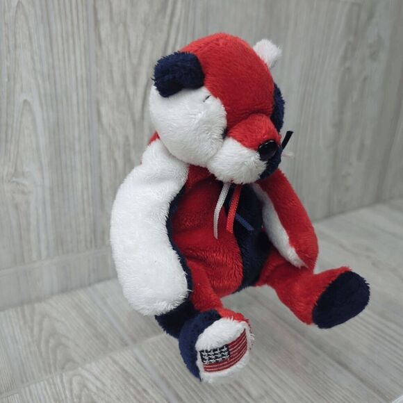 Ty Beanie Babies Patriot 2001 Retired Plush Stuffed Bear America Patriotic - Picture 3 of 7
